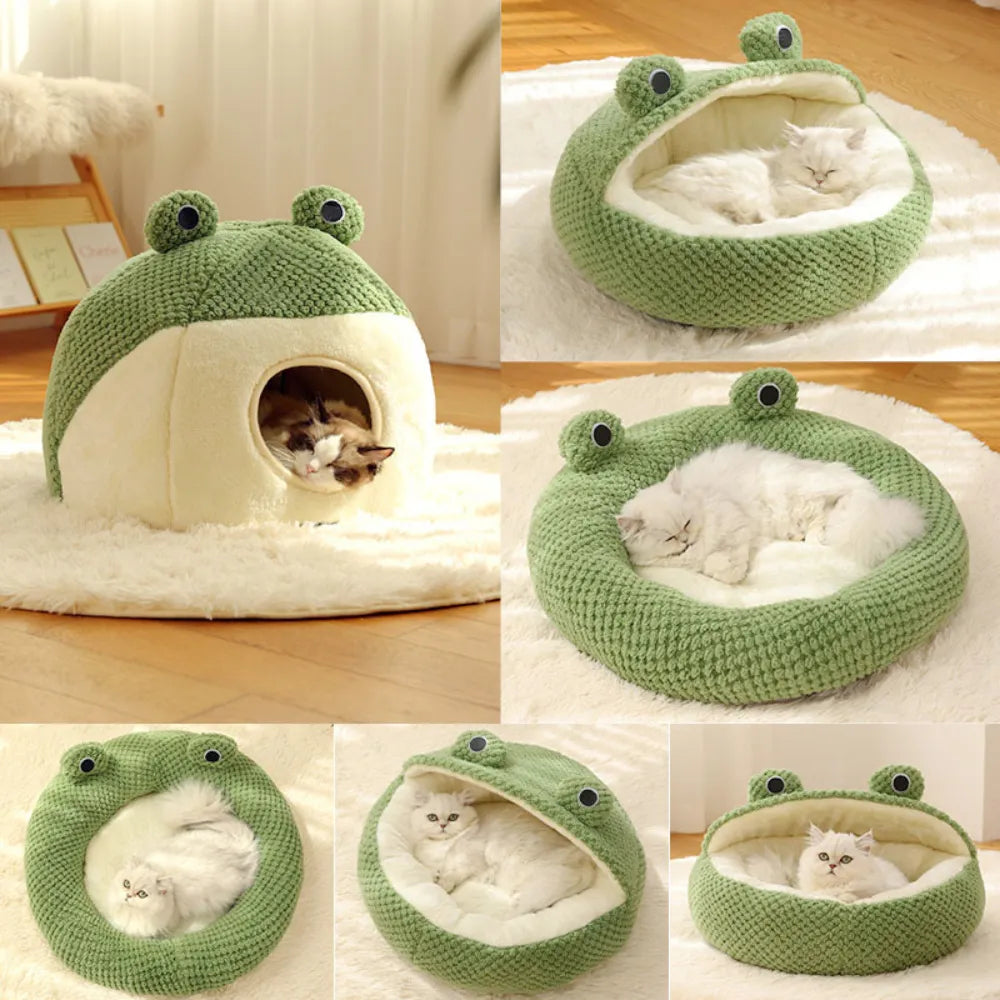 Coussin rond grenouille
